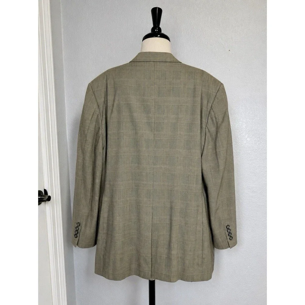 VTG Brooks Brothers Brooksease Wool Blazer Gray Glen Plaid USA Read Measurements
